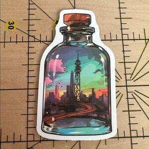 💜13/$13 +Bundle Sticker Sale | City Sunset Skyline Waterproof Sticker